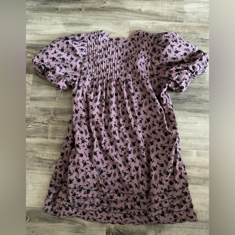 Madewell Tillie Puff-Sleeve Mini Dress in Shadow Blooms size medium - Picture 7 of 7